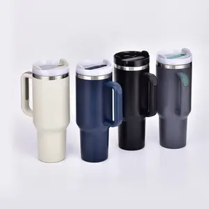 KARRY VESSEL vente en gros pas cher 30oz 40oz gobelet de voiture de voyage sans BPA tasses en acier inoxydable avec paille