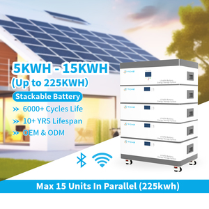 OEM ODM <span class=keywords><strong>Batterie</strong></span> empilable <span class=keywords><strong>LFP</strong></span> 5 kWh 10 kWh personnalisée 100 Ah 200 Ah Pack de batteries LiFePO4 - Product Image 2