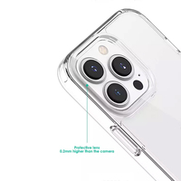 OEM ODM fabricant cristal clair Anti jaune couverture de téléphone TPU PC antichoc étui de protection pour iPhone 13 Mini 14 Pro Max