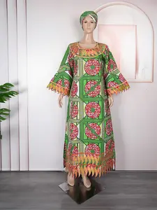 H & D Robe africaine personnalisée robe traditionnelle en tissu ciré manches courtes d'été amples