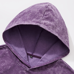 Trọng Lượng Nặng Biểu Tượng Tùy Chỉnh Đau Khổ Rửa Đen Trùm Đầu Áo Quá Khổ Áo Thun Với Túi Giản Dị Đường Phố Mặc Áo - Product Image 3