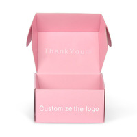 Boîtes d'emballage en carton avec logo de marque personnalisé Cajas Boîtes d'expédition en carton ondulé pour vêtements Boîtes d'expédition roses pour petites entreprises