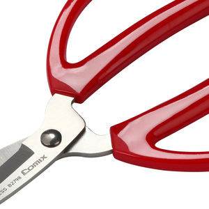 Qixin <b>Paper</b> Scissors 193mm Stainless Steel <b>Red</b> Handle Office Use - Product Image 4