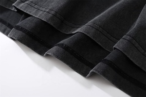 Vintage recortada de lujo de los hombres Boxy Heavyweight camiseta personalizada Rhinestone calle algodón poliéster 300gsm tejido de punto - Product Image 4