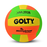 Ballon de volley-ball GOLTY VM-1016 taille 5, poids 260-280g et circonférence 650-670mm, en PVC de qualité supérieure, coloré, vente en gros.