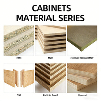 Muebles de Cocina Funcionales, Juego Completo, Gabinetes Modernos de Madera Sólida de Lujo para Villa MOOZHIIO