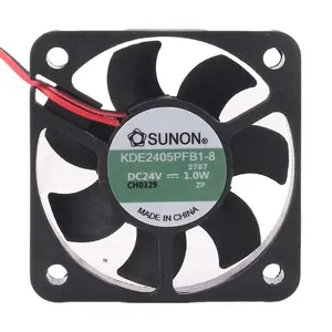 Original Sunon 12V 48V DC24V 1.0W EC AC 50X50X10MM 5CM 5010 Silent inverter double ball bearing KDE2405PFB1-8 cooling fan