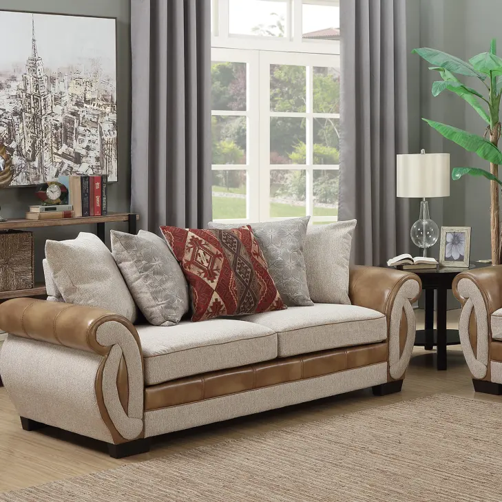 Sofa Kayu Panas Desain Modern Tersedia Furnitur Ruang Tamu Perabot Rumah