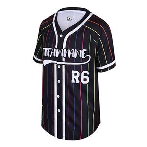 Vente en gros de maillots de baseball pour hommes en polyester vierge, personnalisables par sublimation, pour uniformes d'équipe et tenues de softball - Product Image 2