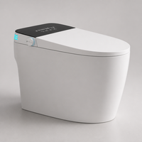 Siège de toilette allongé intelligent avec couvercle de bidet électrique, siège chauffant, lavage à l'eau chaude, télécommande, compatibilité P-Trap/S-Trap