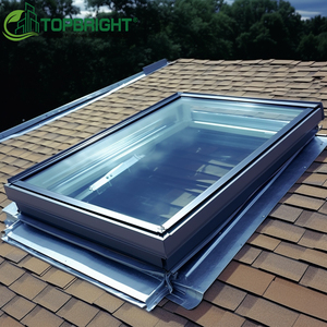 Cửa sổ Trần cách âm tùy chỉnh cho nhà ở hàng đầu Treo Nhôm đôi cửa sổ mái kính tự động trượt dọc - Product Image 2