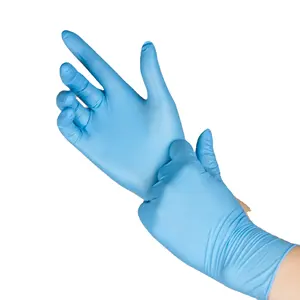 Manufacture Wholesale Safety Protective Examination Powder Free Blue Black Disposable Medical Nitrile Gloves