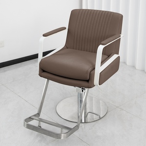 Hydraulic Lifting PU Leather Barber Chair Modern Design High-Density Sponge 360 Degree Swivel Black White for Beauty Salon Hotel - Product Image 5