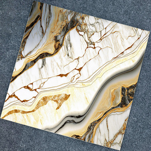 Vàng trắng mạ calacatta sứ 600x600 bóng toàn thân gạch hiện đại nội thất phòng khách bằng đá cẩm thạch firebrick chức năng - Product Image 1