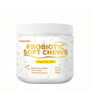 Compresse Masticabili di Probiotici con FOS e Omega-3 per Cani e <span class=keywords><strong>Gatti</strong></span>, Migliorano la Sensibilità Gastrointestinale e Mantengono la Salute Intestinale - Product Image 1