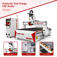 Machine de fraisage CNC pour le bois ATC, nouvelle conception, multifonction, équipement de découpe, de perçage et de gravure du bois