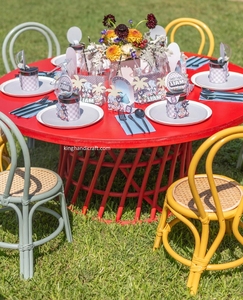 Sillas Infantiles de Mimbre Hechas a Mano Ecológicas, Muebles para Eventos Infantiles de Mimbre Natural con Tamaño y Color Personalizados - Product Image 5