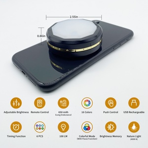 Mini Lámpara LED Recargable USB Moderna, Luces RGB Recargables para Gabinete con Control Remoto, Lámpara LED USB - Product Image 3