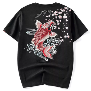 Camiseta Personalizada Bordada para Hombre, Talla Grande, 100% Algodón, Cuello Redondo, Manga Corta, Tejido de Punto, Diseño en la Espalda, Estilo Urbano - Product Image 5