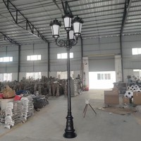 Lámpara de Jardín LED de Estilo Europeo, IP65 Impermeable, Iluminación Exterior para Parques, Patios y Proyectos Comunitarios