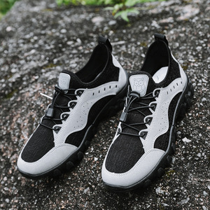 All'ingrosso Casual 2021 scarpe da trekking sportive di moda traspiranti per uomo scarpe da passeggio maschili in tessuto nero servizio OEM \ ODM <span class=keywords><strong>1</strong></span> paio - Product Image 5