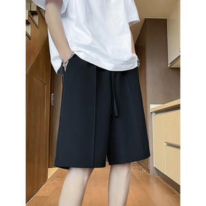 Pantalones Cortos de Traje Finos de Verano para <span class=keywords><strong>Hombre</strong></span>, Pantalones de Pierna Recta <span class=keywords><strong>a</strong></span> Media Pierna, Pantalones Casuales Holgados y Modernos de Cinco Puntos - Product Image 6