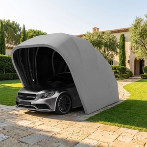 Abri de voiture rétractable et pliable 5.5*2.5*2.3, imperméable, en acier thermolaqué, pour parking, garage, auvent, <span class=keywords><strong>camping</strong></span>, protection UV - Product Image 4