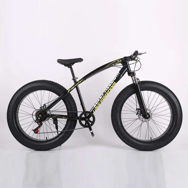 Più popolare Fat Bike Big Tire Bike adulto ingranaggi in acciaio ad alto tenore di carbonio forcella ammortizzata bicicletta Fat carbon