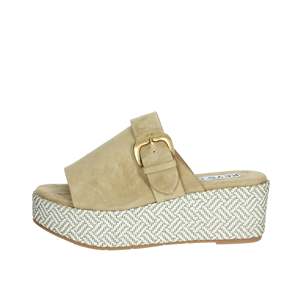 Sandalias de cuña para mujer Keys, color beige, K-11083, plataforma, suela de gamuza - Product Image 1