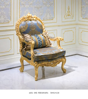 Fauteuil de salon de style baroque français, nouvelle conception, sculpté à la main, antique, canapé simple