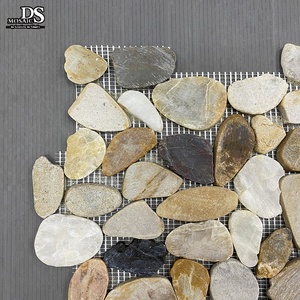 Bất thường bên ngoài sàn ngoài trời Cobble Gạch Mosaic mix màu <span class=keywords><strong>Pebble</strong></span> đá cho phòng tắm Tường Nội Thất sàn đá cẩm thạch Gạch Mosaic - Product Image 5