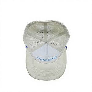 Casquette de camionneur blanche à 6 panneaux perforée avec broderie personnalisée pour toutes les saisons, vêtement décontracté de haute qualité, fabriqué au Vietnam - Product Image 4