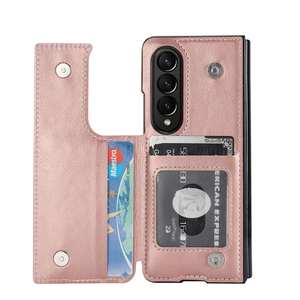 Pour Samsung Galaxy Z Fold 5 4 3 Litchi PU étui en cuir pour Samsung Z Fold5 Fold4 <span class=keywords><strong>Fold3</strong></span> TPU antichoc couverture d'affaires - Product Image 2
