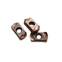 Plaquette de fraisage indexable CNC LNMU0303ZER en carbure, double face, haute vitesse, revêtement PVD, pour fraisage de face de métaux