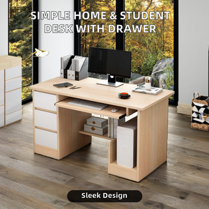 Hiện đại bảng điều khiển bằng gỗ sinh viên bàn chuyển đổi travail meja kerja belajar Máy tính để bàn với ngăn kéo cho home & trường học - Product Image 2