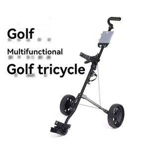 Hot Selling Golf Course Supplies Aluminum Frame 3 Wheels Foldable Golf Trolley Golf Charter Car