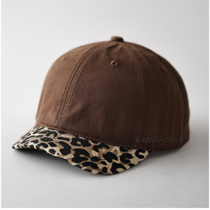 Fashion <b>Leopard</b> <b>Print</b> Baseball Cap Short Brim Unisex Couple Snapback <b>Hat</b> Casual Streetwear Dad <b>Hats</b> - Product Image 2