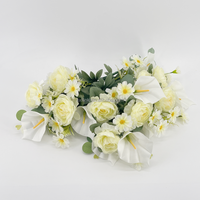 Usine directe Style nordique fait à la main blanc Simulation camélia mariage mariée Bouquet accessoires photographiques pour la remise des diplômes de porte