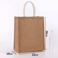 Tas Tote Jute Kualitas Grosir 31*27*16cm Custom, Polos, Bisa Cetak Logo, Tipe Penutup, Untuk Pantai