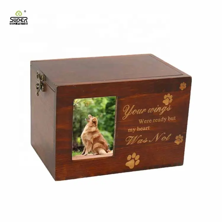 Wooden Burial Box Caskets Burial Funeral Top Quality Photo Pet Casket Coffin Always In My Heart