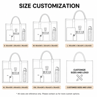 Sac fourre-tout réutilisable en faux lin personnalisé avec poignées renforcées, design imprimé avec logo promotionnel, respectueux de l'environnement