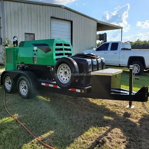 Mobile wet sandblaster trailer db500 db800/soda blasting machine with air dry and cooler