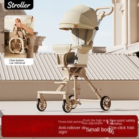 Poussette écologique pliable à un bouton en alliage d'aluminium, légère, quatre roues, design de poche, pour bébé de 3 ans