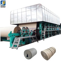 Machine de production de papier ondulé kraft à petite échelle à partir de déchets de papier, contrôlée par PLC, avec pompe à moteur et engrenages, pour la production de carton artisanal