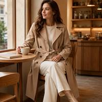 Parka d'hiver décontractée pour femmes grandes tailles, en polyester épais rembourré avec doublure en cachemire, col en V, capuche, vêtements d'extérieur