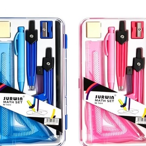 Livraison Rapide - Offre Spéciale : Ensemble de 11 Pièces d'Instruments Mathématiques pour Étudiants (Compas, Diviseur) - Trousse de Géométrie Scolaire - Product Image 2