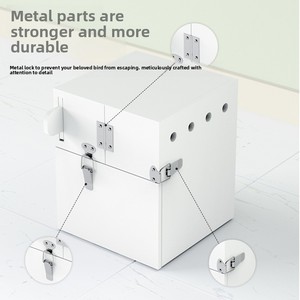 Nido per Allevamento Pappagalli Sospeso, Casetta Verticale a Doppia Porta con Foro di Osservazione per Pappagalli di Piccola e Media Taglia - Product Image 2