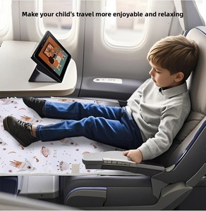 折りたたみ式防水ポリエステル製飛行機用シートエクステンダークッション、幼児・子供向け漫画デザインレッグレスト - Product Image 6