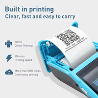 PDA Android Portátil Q2i con Cámara de 2MP, Bluetooth, USB para Escanear Códigos QR, Impresora Térmica Integrada de 58 mm