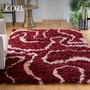 Alfombras Modernas Afelpadas Antideslizantes Hechas a Mano con Pelo Alto <span class=keywords><strong>y</strong></span> Material de Seda Láctea Suave para Dormitorio <span class=keywords><strong>y</strong></span> Sala de Estar - Product Image 3